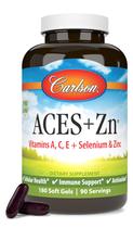 Suplemento Carlson ACES+ Zn Vitaminas A C E Selênio e Zinco