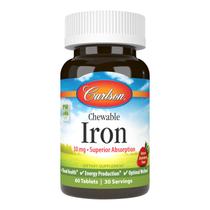 Suplemento Carlson Chewable Iron 30 mg Blood Health 60 comprimidos