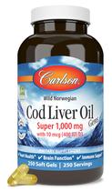 Suplemento Carlson Cod Liver Oil Gems 250 cápsulas gelatinosas
