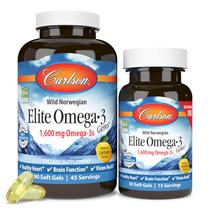 Suplemento Carlson Elite Omega-3 Gems - 1600mg - 120 Cápsulas