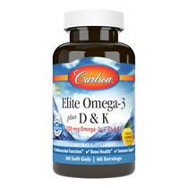 Suplemento Carlson Elite Omega-3 Plus D & K 700 mg de limão 60 cápsulas Suplemento Carlson Elite Omega-3 Plus D & K 700 mg de limão 60 cápsulas