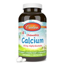 Suplemento Carlson Kid's Chewable Calcium 250mg 120 comprimidos