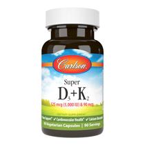 Suplemento Carlson Super D3 + K2 125mcg Vitamina D3 90 cápsulas
