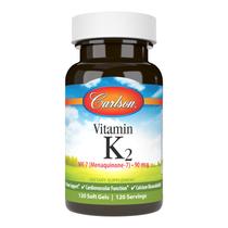 Suplemento Carlson Vitamina K2 MK-7 90mcg 120 cápsulas gelatinosas
