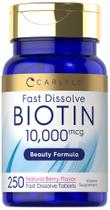 Suplemento Carlyle Biotin 10000mcg 250 comprimidos vegetarianos