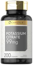 Suplemento Carlyle Citrato de potássio 99mg 200 cápsulas Suplemento Carlyle Citrato de potássio 99mg 200 cápsulas