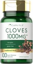 Suplemento Carlyle Cloves 1000 mg 100 cápsulas sem glúten transgênico Suplemento Carlyle Cloves 1000 mg 100 cápsulas sem glúten transgênico