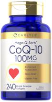 Suplemento Carlyle CoQ10 100mg - 240 Cápsulas com Mega Q-Sorb