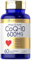 Suplemento Carlyle CoQ10 600 mg Mega Q-Sorb 60 cápsulas gelatinosas