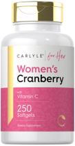 Suplemento Carlyle Cranberry Pills para mulheres 250 cápsulas gelatinosas Suplemento Carlyle Cranberry Pills para mulheres 250 cápsulas gelatinosas