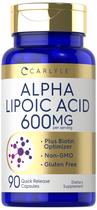 Suplemento Carlyle de Ácido Alfa Lipóico 600mg com Biotina - 90 Cápsulas
