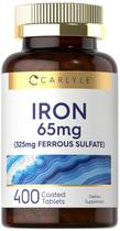 Suplemento Carlyle Iron Ferrous Sulfate 65mg 400 comprimidos