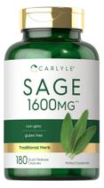 Suplemento Carlyle Sage 1600mg - 180 Cápsulas de Alta Potência Suplemento Carlyle Sage 1600mg - 180 Cápsulas de Alta Potência