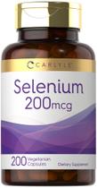 Suplemento Carlyle Selenium 200mcg 200 cápsulas vegetarianas