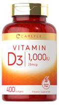 Suplemento Carlyle Vitamin D3 1000 UI 400 Cápsulas Gelatinosas Suplemento Carlyle Vitamin D3 1000 UI 400 Cápsulas Gelatinosas