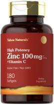 Suplemento Carlyle Zinc 100mg com vitamina C 180 cápsulas gelatinosas