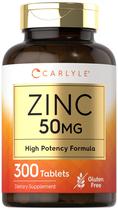 Suplemento Carlyle Zinc - 50mg de Gluconato de Zinco - 300 Comprimidos