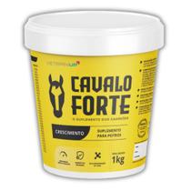 Suplemento Cavalo Forte Crescimento 1 kg Desenvolvimento Muscular e Ósseo para Equinos Formulado por Veterinários VeterinUp