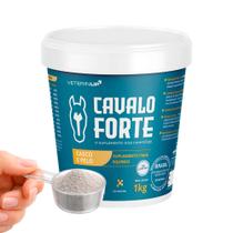 Suplemento Cavalo Forte para Casco, Pelo e Crina 1kg Ganho de Brilho e Força Biotina e Vitaminas para Cavalos e Equinos VeterinUp