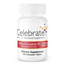 Suplemento Celebrate Vitamins Multi-Complete Chewables 45 mg de ferro