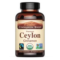 Suplemento Ceylon Cinnamon Shop Organic 90 cápsulas