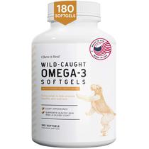Suplemento Chew + Heal Omega 3 Óleo de peixe 1000 mg para cães 180 cápsulas de gel