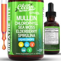 Suplemento Clean Nutra Breathe-Rite Mullein Drops para pulmões
