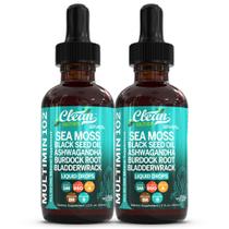 Suplemento Clean Nutraceuticals Sea Moss Drops com óleo de semente preta