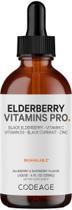 Suplemento Codeage Elderberry Vitamins Pro 120 ml com vitamina C, D3, zinco Suplemento Codeage Elderberry Vitamins Pro 120 ml com vitamina C, D3, zinco