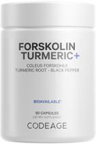 Suplemento Codeage Forskolin Turmeric 90 cápsulas
