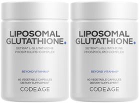 Suplemento Codeage Glutationa lipossomal 500 mg, 60 cápsulas, pacote com 2 Suplemento Codeage Glutationa lipossomal 500 mg, 60 cápsulas, pacote com 2