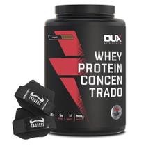 Suplemento Combo Whey Concentrado 900G Cookies - Dux + Luva