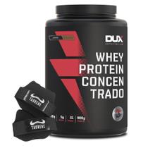 Suplemento Combo Whey Concentrado 900g Cookies - Dux + Luva