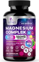 Suplemento complexo de magnésio Nature's Nutrition 500 mg 120 cápsulas