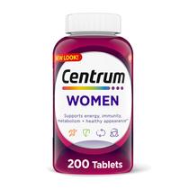 Suplemento: comprimido multivitamínico Centrum para mulheres, 200 unidades Suplemento: comprimido multivitamínico Centrum para mulheres, 200 unidades