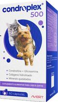 Suplemento Condroplex 500 para Cães e Gatos de Pequeno Porte 60 Cápsulas
