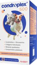 Suplemento Condroplex 500 para Cães e Gatos de Pequeno Porte 60 Comprimidos