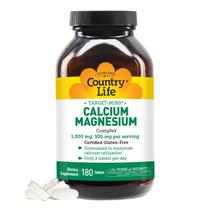 Suplemento Country Life Cálcio Magnésio 1000 mg/500 mg 180 comprimidos Suplemento Country Life Cálcio Magnésio 1000 mg/500 mg 180 comprimidos