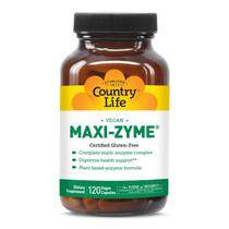 Suplemento Country Life Maxi-Zyme Digestive Enzyme 120 cápsulas