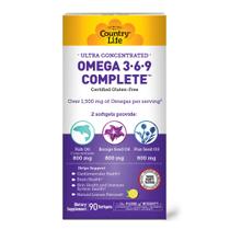 Suplemento Country Life Omega 3-6-9 1.534 mg 90 cápsulas gelatinosas