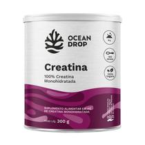 Suplemento Creatina Monohidratada Vegana Em Pó 100 Doses Energia Força Disposição Massa Muscular 300g Ocean Drops