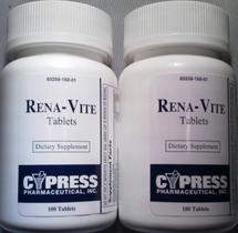 Suplemento Cypress Pharmaceutical Rena-Vite 100 comprimidos x 2