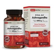 Suplemento DailyNutra KSM-66 Ashwagandha 600mg de extrato de raiz Suplemento DailyNutra KSM-66 Ashwagandha 600mg de extrato de raiz