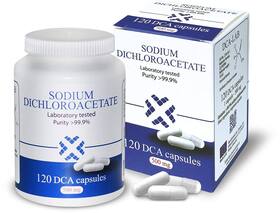 Suplemento DCA-LAB DCA Dicloroacetato de Sódio 500 mg 120 Cápsulas