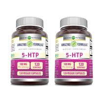 Suplemento de 5-HTP Nutrition Amazing 100 mg 120 cápsulas vegetales Suplemento de 5-HTP Nutrition Amazing 100 mg 120 cápsulas vegetales