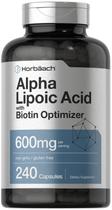 Suplemento de ácido alfa lipóico Horbäach 600 mg com biotina 240 cápsulas