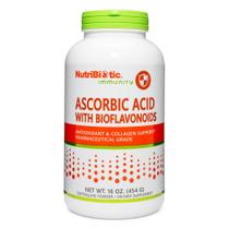Suplemento de ácido ascórbico NutriBiotic com bioflavonóides 500mL Suplemento de ácido ascórbico NutriBiotic com bioflavonóides 500mL