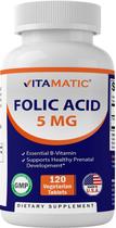 Suplemento de Ácido Fólico 5mg (5000mcg) - 120 Comprimidos Suplemento de Ácido Fólico 5mg (5000mcg) - 120 Comprimidos