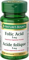 Suplemento de Ácido Fólico Nature's Bounty - 1mg, 150 Comprimidos