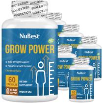 Suplemento de altura NuBest Grow Power para maiores de 10 anos e adolescentes, pacote com 6